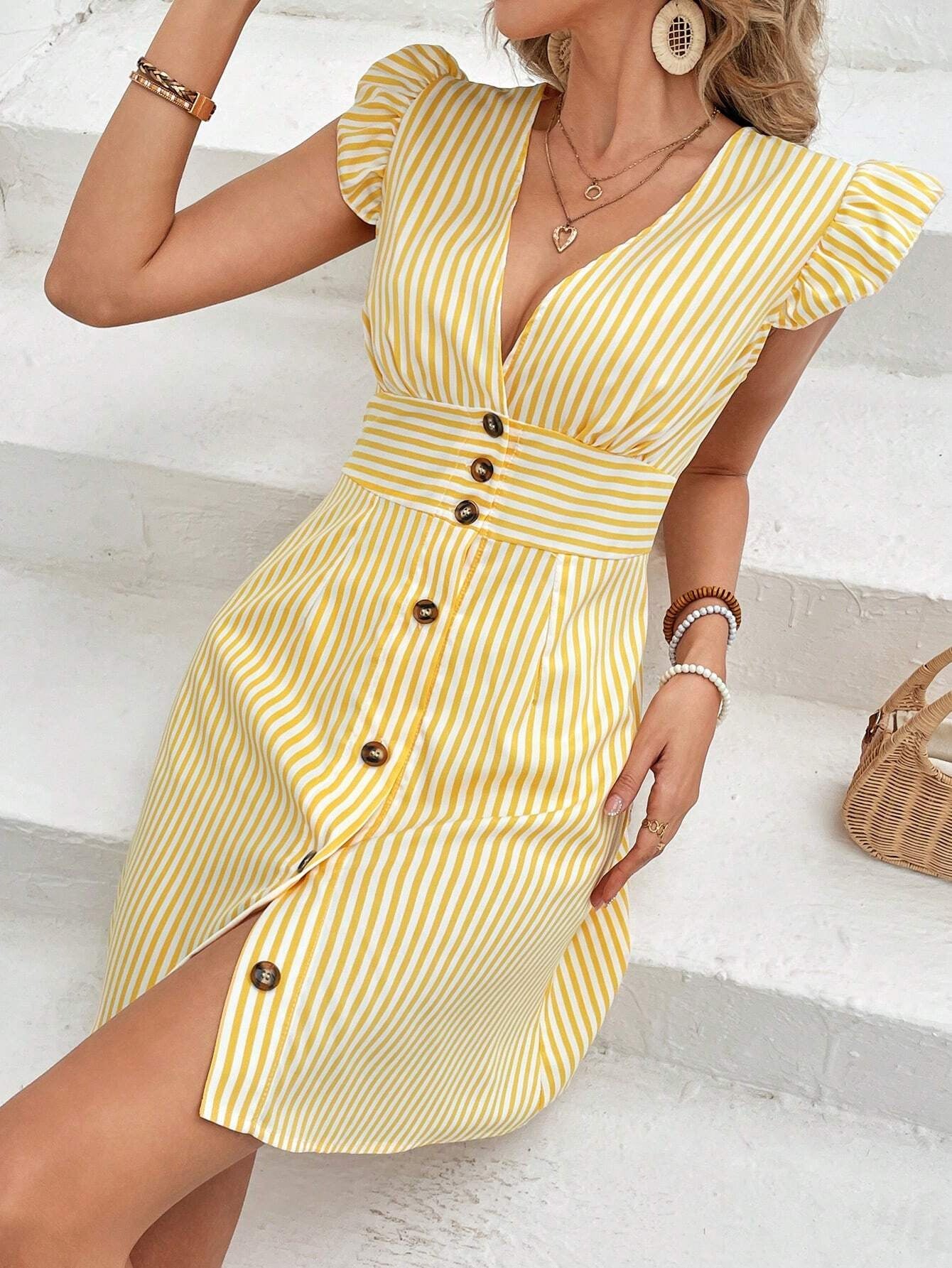 Beatrix™ - Randig Sommardress