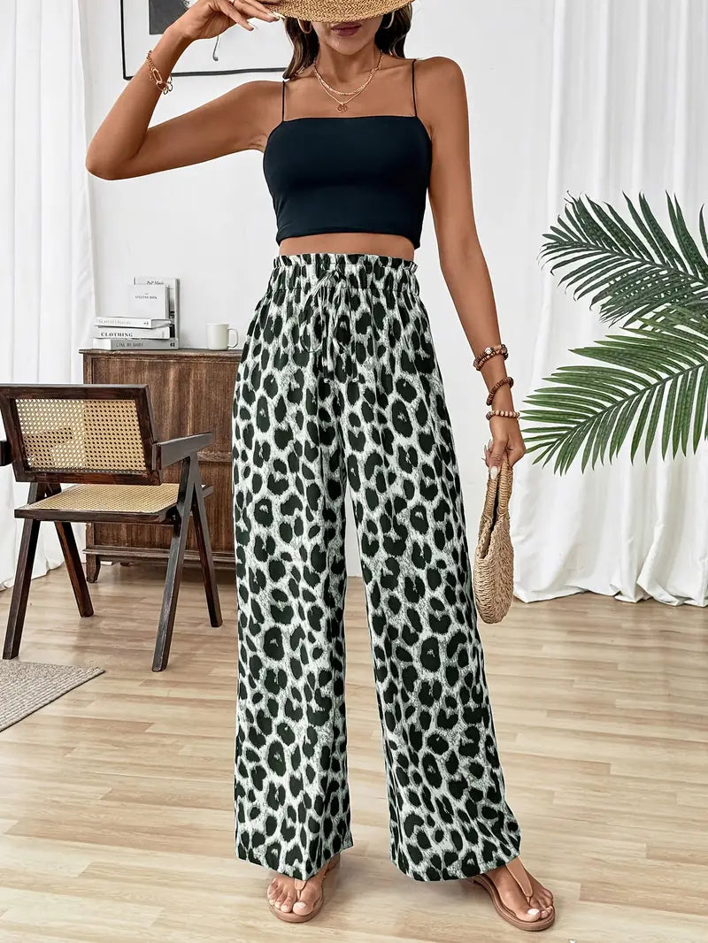 Tilde™ – Vida Leopardmönstrade Byxor
