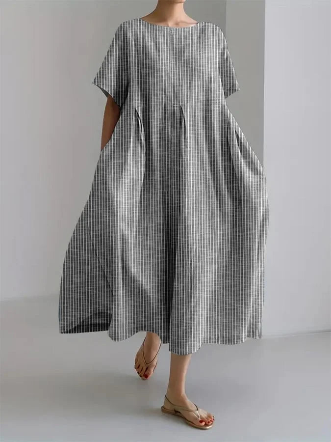 ELEANOR - RETRO RANDIG LOOSE FIT KLÄNNING