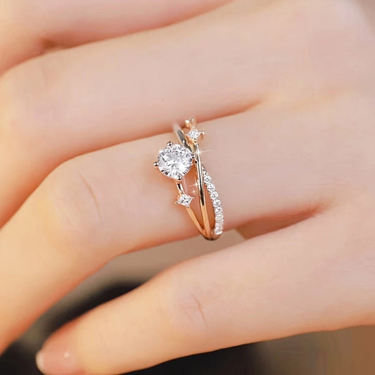 Gnistrande Elegans Ring | Tillsammans mot Bröstcancer