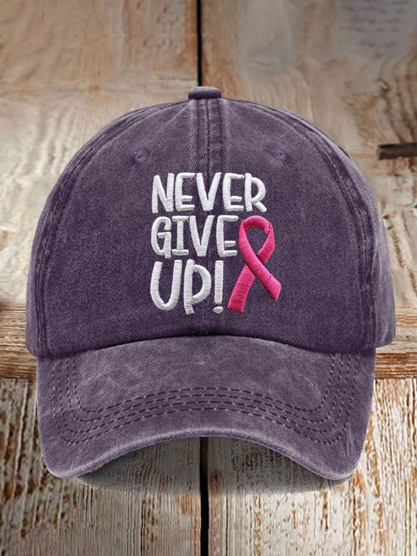 Never Give Up Keps | Tillsammans mot Bröstcancer