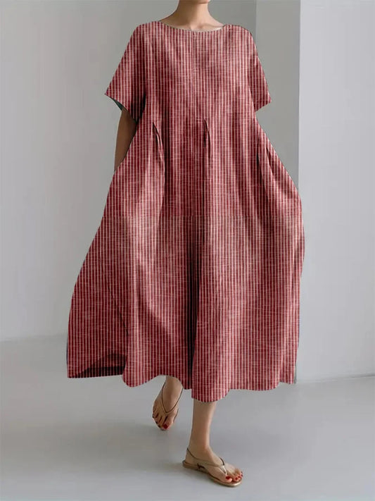ELEANOR - RETRO RANDIG LOOSE FIT KLÄNNING