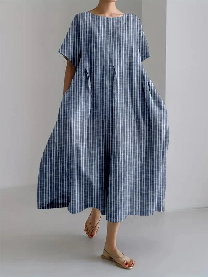 ELEANOR - RETRO RANDIG LOOSE FIT KLÄNNING