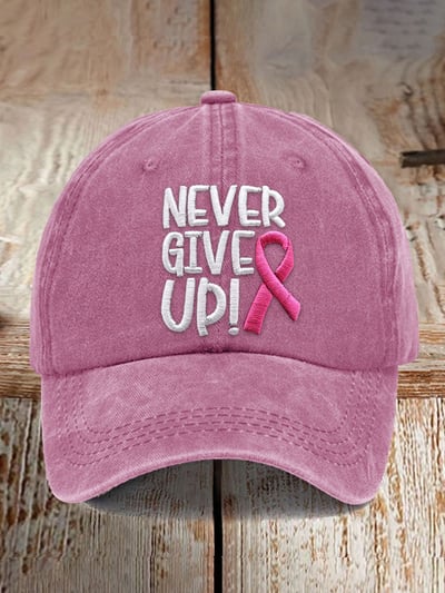 Never Give Up Keps | Tillsammans mot Bröstcancer