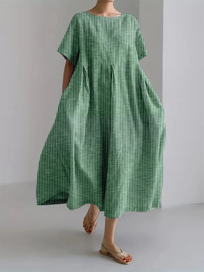 ELEANOR - RETRO RANDIG LOOSE FIT KLÄNNING