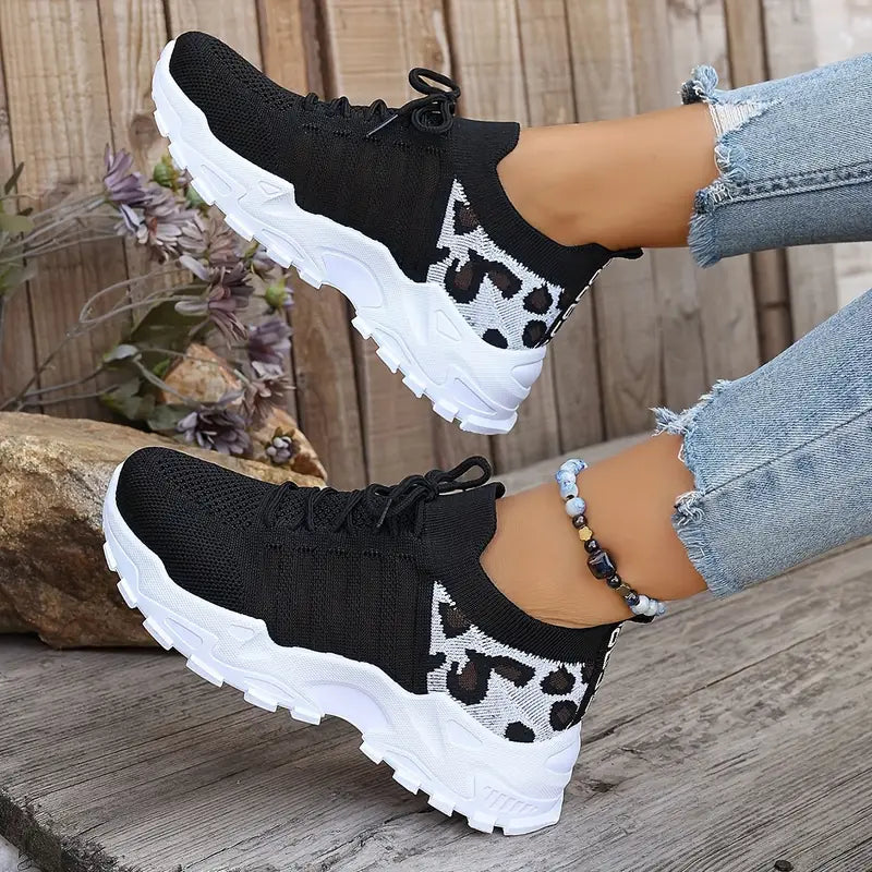 Tyra™ – Leopard Mesh Sneakers Dam