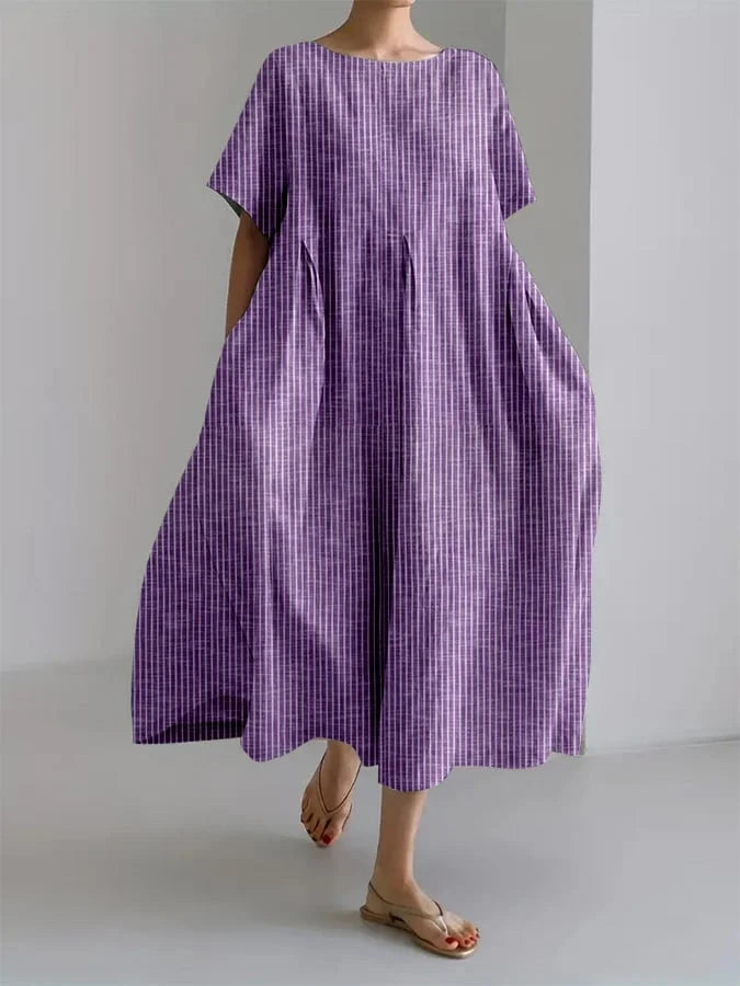 ELEANOR - RETRO RANDIG LOOSE FIT KLÄNNING