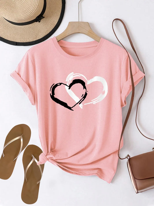 Hjärtefull Stil T-shirt | Tillsammans mot Bröstcancer