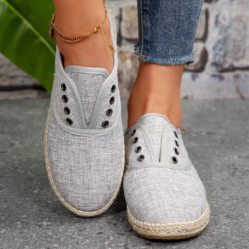 Emma™ – Canvassneakers med Snörning