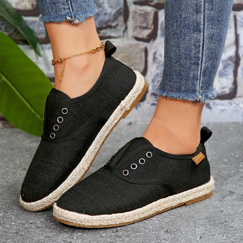 Emma™ – Canvassneakers med Snörning