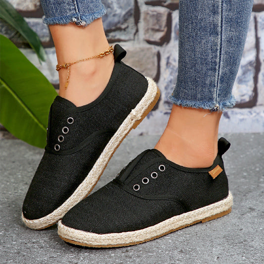 Emma™ – Canvassneakers med Snörning