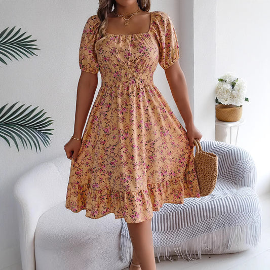 Charlotte™ - Off-Shoulder Blommig Klänning