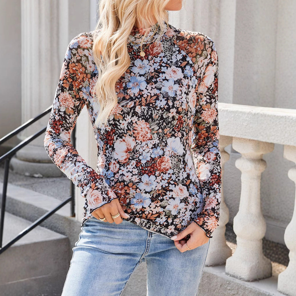 Aloisia™ - Blommig långärmad topp