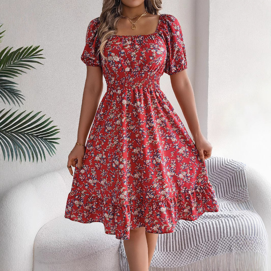 Charlotte™ - Off-Shoulder Blommig Klänning