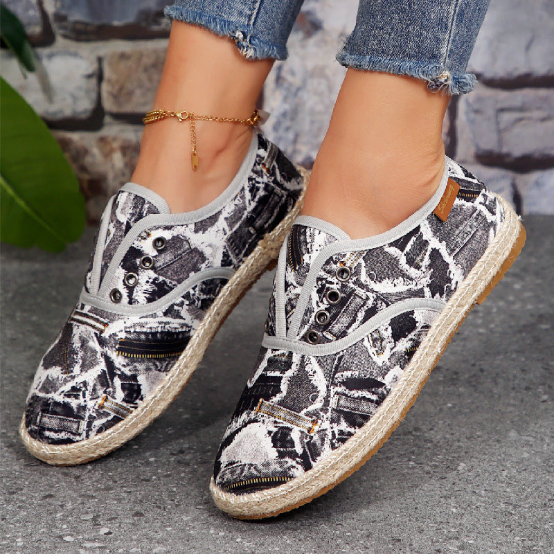 Emma™ – Canvassneakers med Snörning
