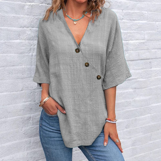 Hertha™ - Casual Knappblus