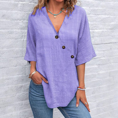 Hertha™ - Casual Knappblus