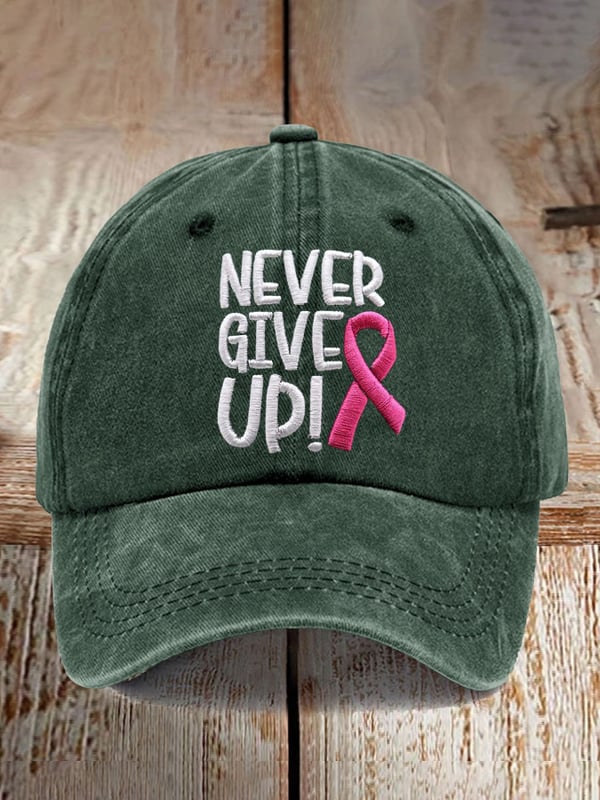 Never Give Up Keps | Tillsammans mot Bröstcancer