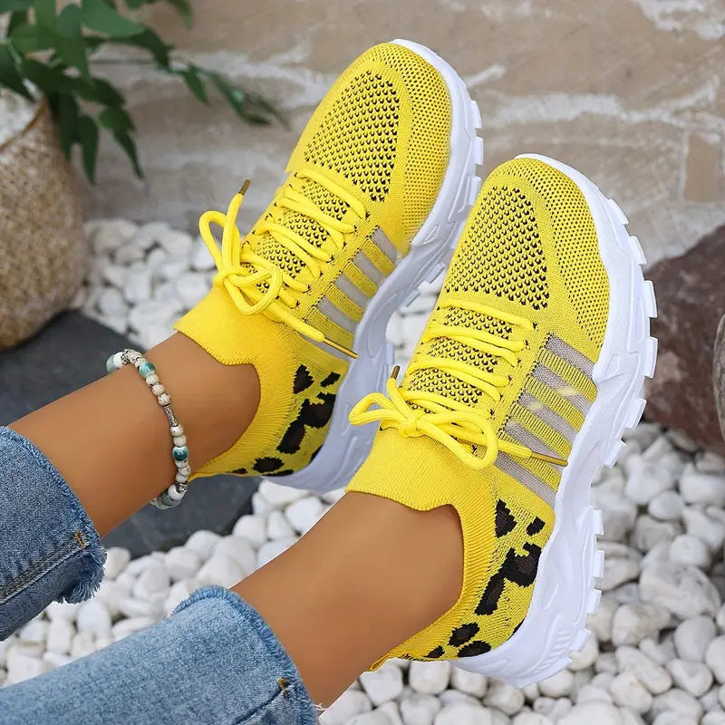 Tyra™ – Leopard Mesh Sneakers Dam