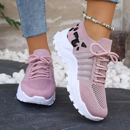 Tyra™ – Leopard Mesh Sneakers Dam