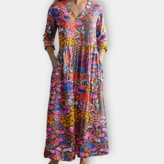 Tindra™ – Flödande Boho-Maxiklänning