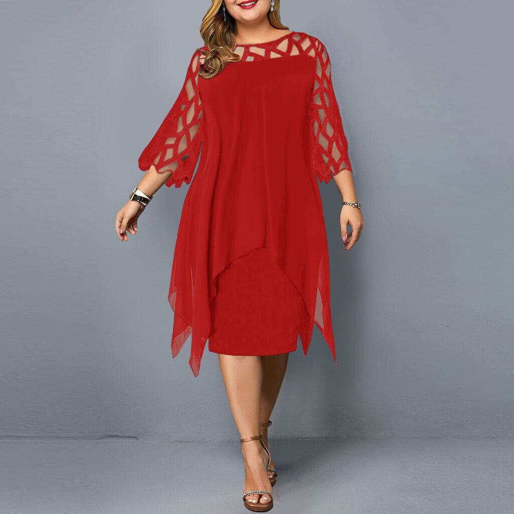 Nathalie™ – Plussize Midiklänning